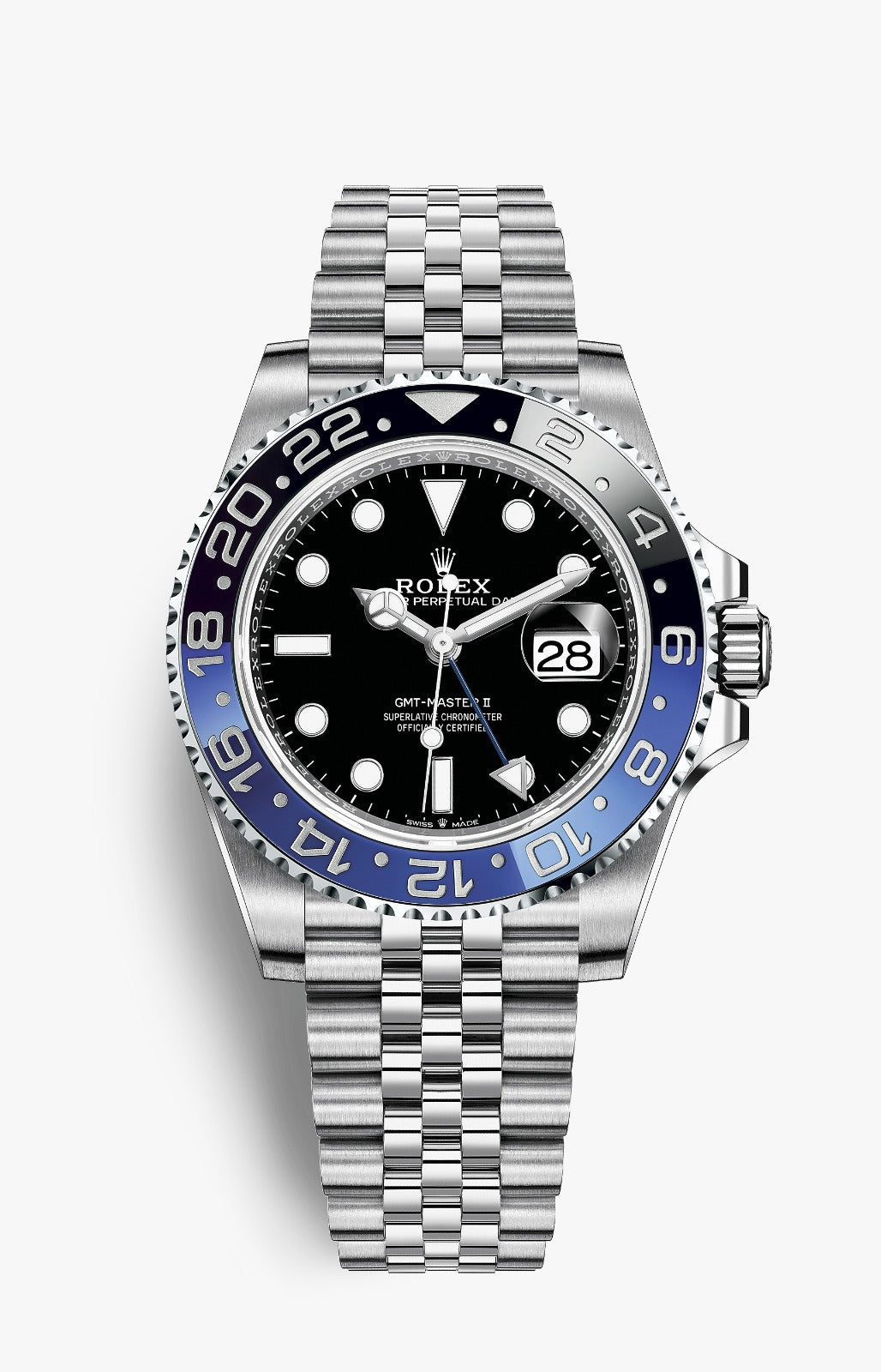 Rolex Men's GMT-Master II Batman 40mm Stainless Steel Jubilee Black Dial Watch