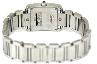 Cartier Tank Francaise Stainless Steel 2384 Quartz White Dial 20mm