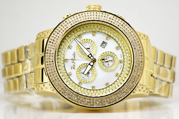 Joe Rodeo Pilot Gold JRPL3 Chronograph 3.15 CT Diamond Watch