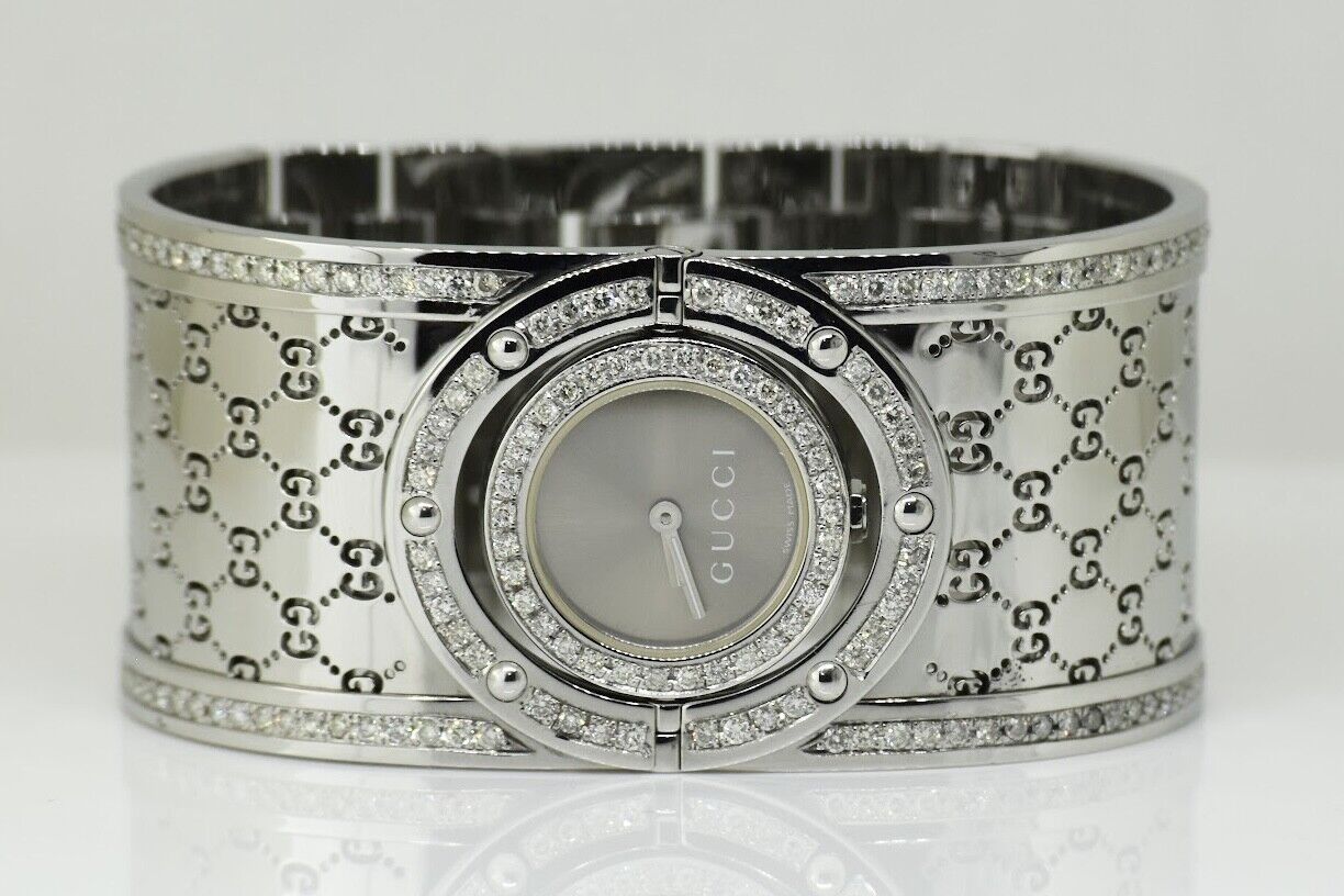 Gucci Twirl Collection 112 Series Watch With Custom Genuine Diamonds