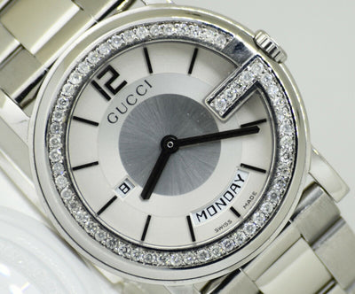 Gucci YA101306 White Watch Genuine Custom Set Diamond